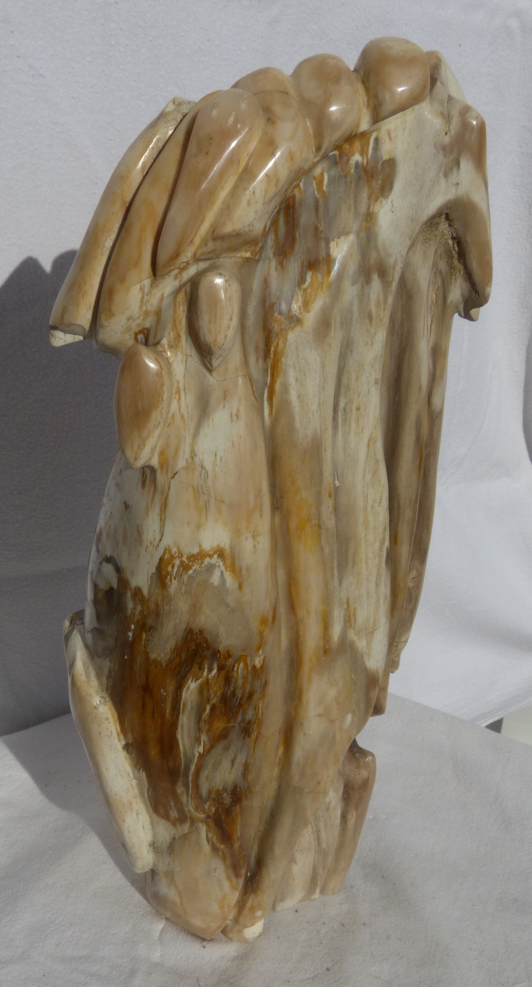DEKORACE ze zkamenělého dřeva  cena 18700,-Kč  rozměry 27/14/43cm  8,9kg