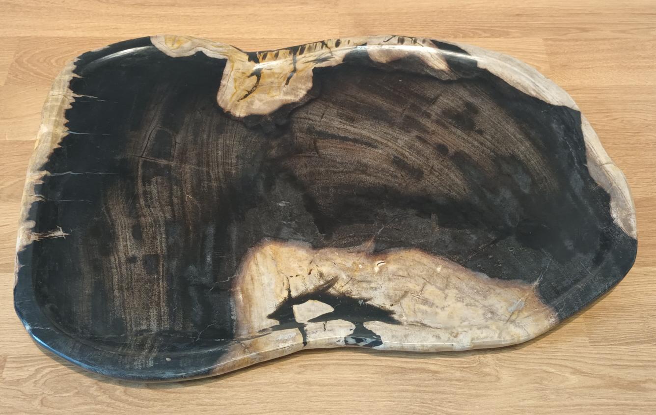 TÁC zkamenělé dřevo cena 1000,-Kč/kg 2x33x41 cm váha 4,4 kg    PŘÍKLAD skladem i JINÉ TÁCY